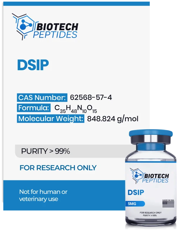(🧠 Improves sleep structure) DSIP (Delta Sleep-Inducing Peptide) (5mg) -10 Vials