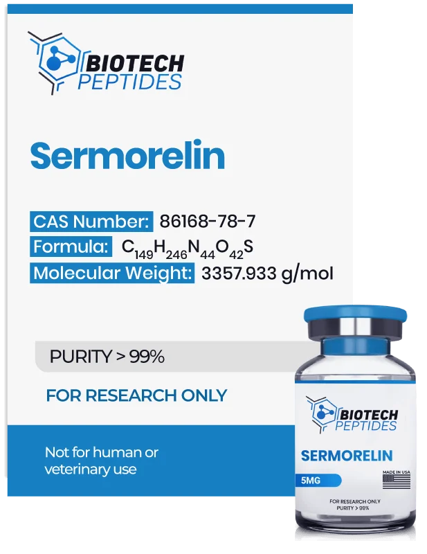 (🧠 Anti-aging) Sermorelin Peptide (5mg) - 10 Vials